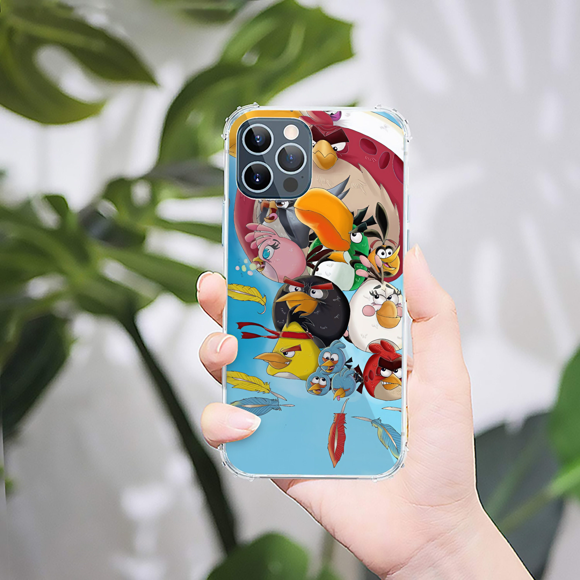 （画像用） Angry Birds アングリーバード 【iPhone 12シリーズ対応】透明スマホケース（クリアソフトケース）